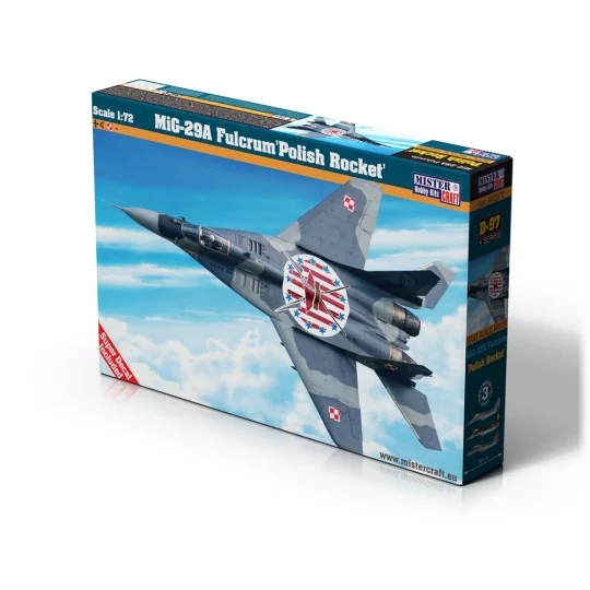 MIG-29A Fulcrum Polish Rocket, 1/72 - Mistercraft D-97 MIG-29A Fulcrum Polish Rocket, 1/72 - Mistercraft D-97