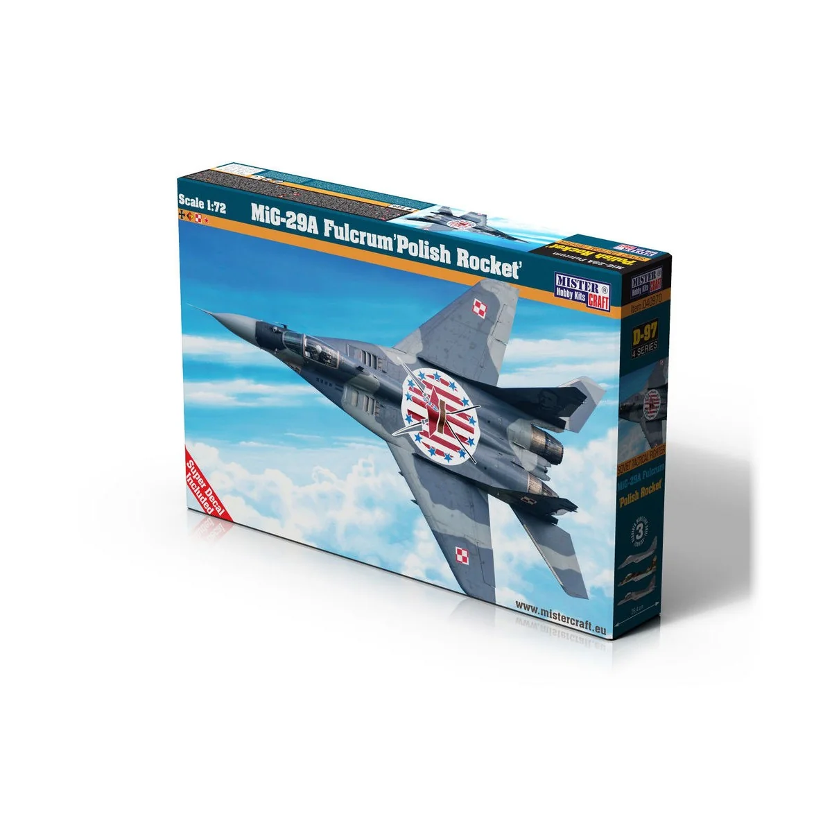 MIG-29A Fulcrum Polish Rocket, 1/72 - Mistercraft D-97 MIG-29A Fulcrum Polish Rocket, 1/72 - Mistercraft D-97