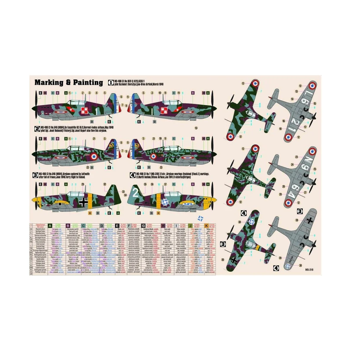Morane Saulnier MS.406 CI, 1/72 - Mistercraft D-206 Morane Saulnier MS.406 CI, 1/72 - Mistercraft D-206