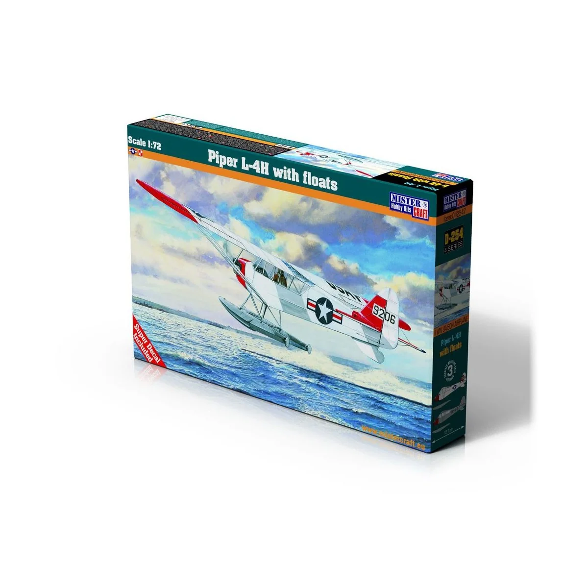 Piper L-4H with floats, 1/72 - Mistercraft D-254 Piper L-4H with floats, 1/72 - Mistercraft D-254