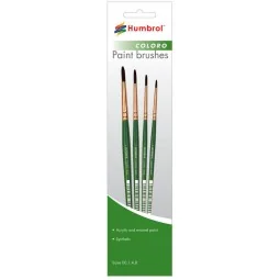 Coloro Pinsel-Set (Größen 00, 1, 4 & 8) - Humbrol AG4050