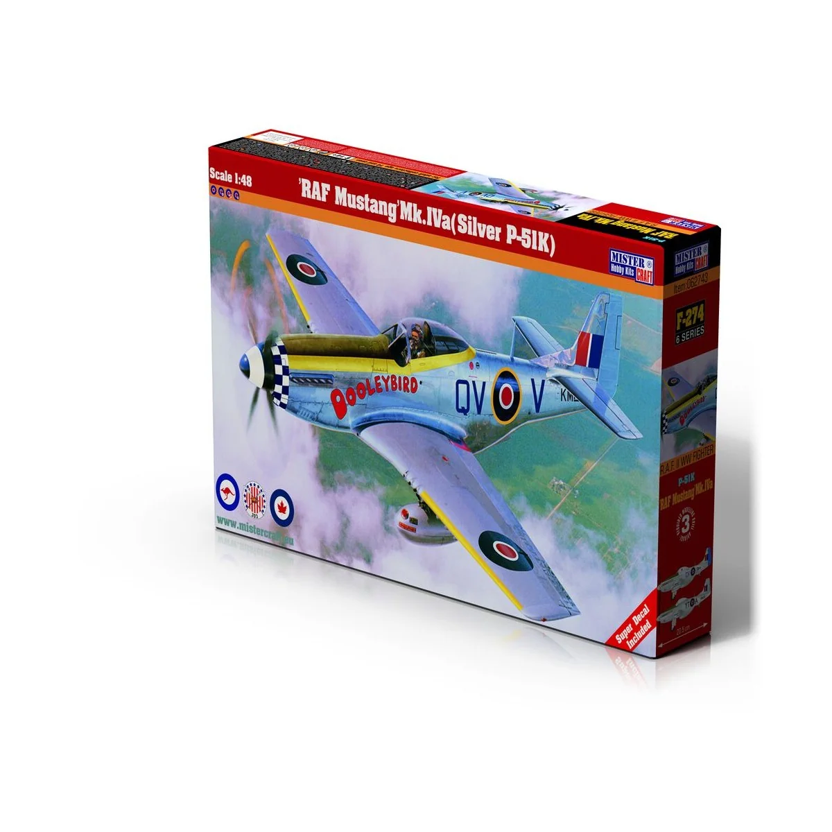 RAF P-51 Mustang Mk Iva Silver P-51, 1/48 - Mistercraft F-274