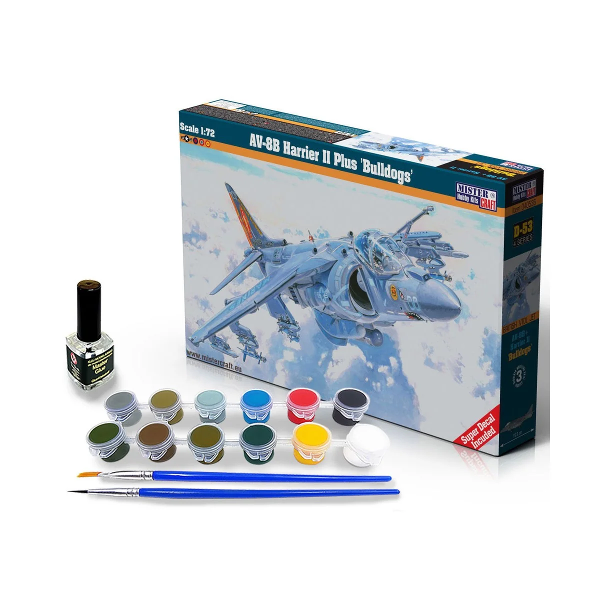 AV-8B Harrier II Plus Bulldogs SUPER SET, 1/72 - Mistercraft SD-53