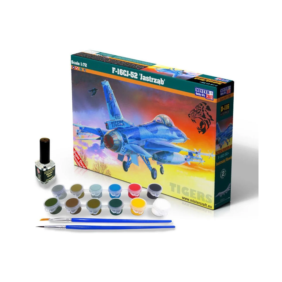 F-16CJ-52+Jastrzab/Hawk SUPER SET, 1/72 - Mistercraft SD-116