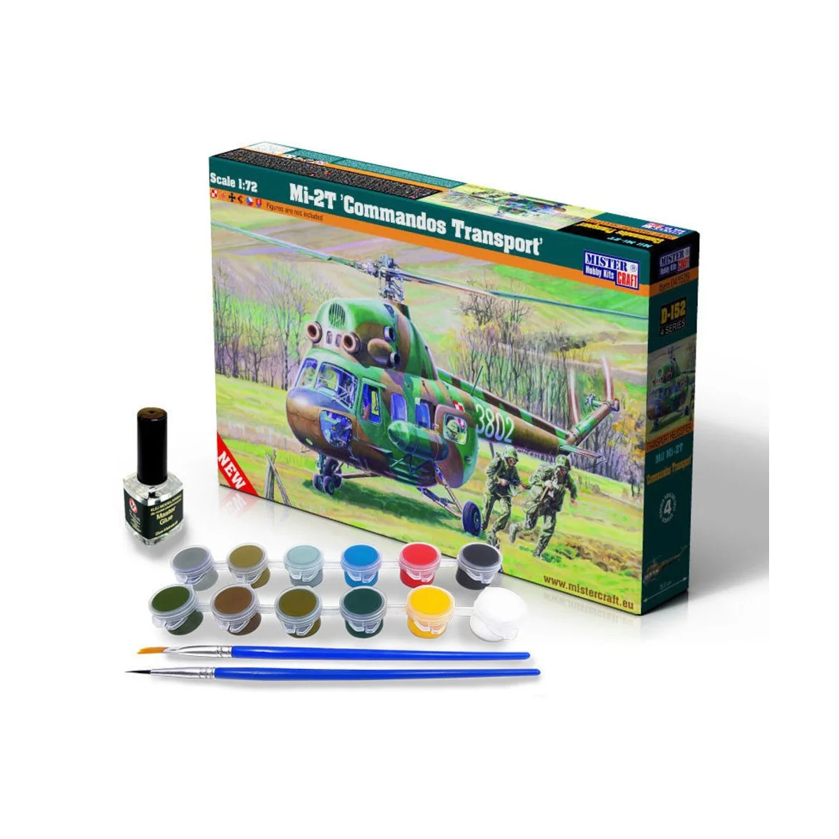 Mi-2T Commandos Transport SUPER SET, 1/72 - Mistercraft SD-152 Mi-2T Commandos Transport SUPER SET, 1/72 - Mistercraft SD-152