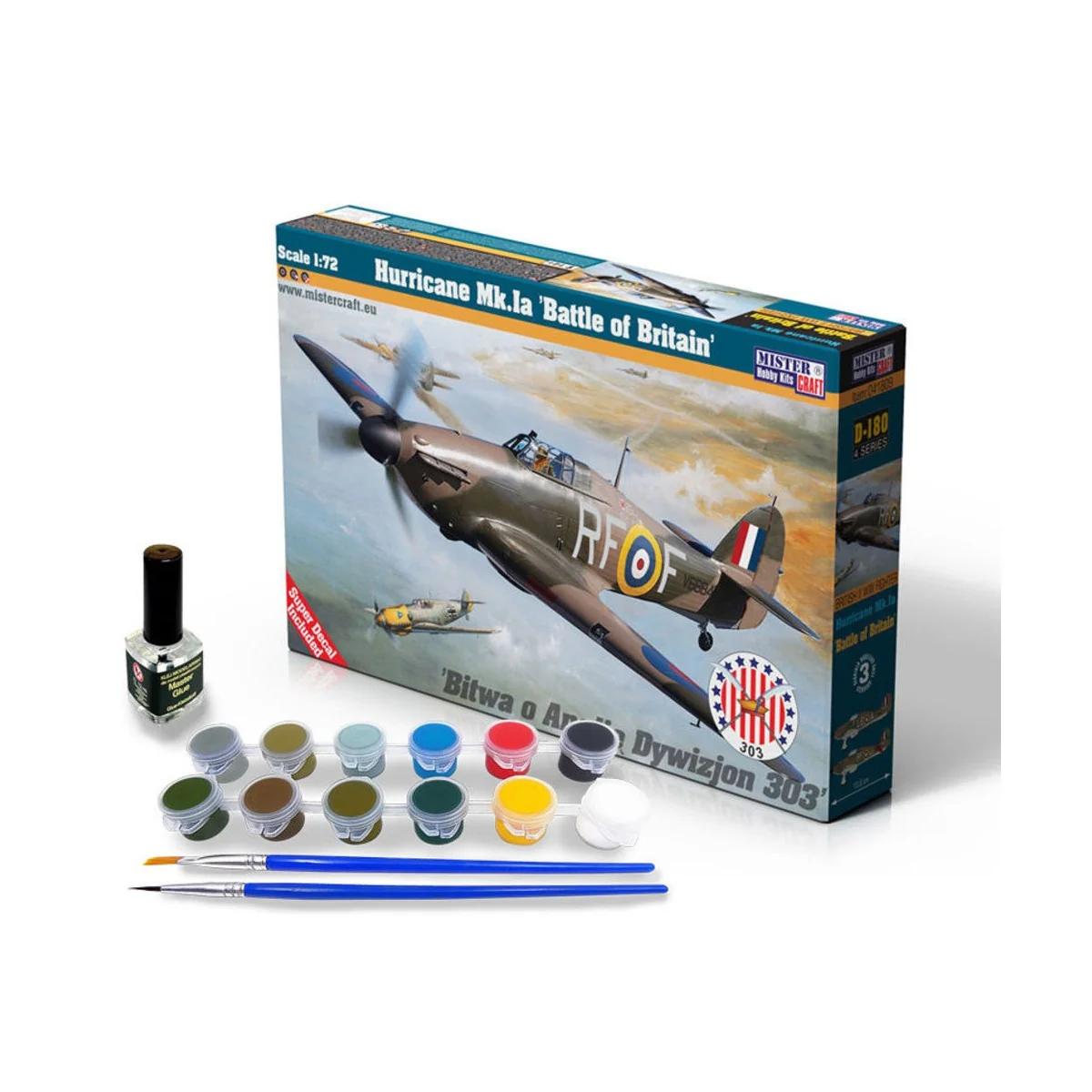 Hurricane Mk.Ia "Battle of Britan" SUPER SET - Mistercraft SD-180