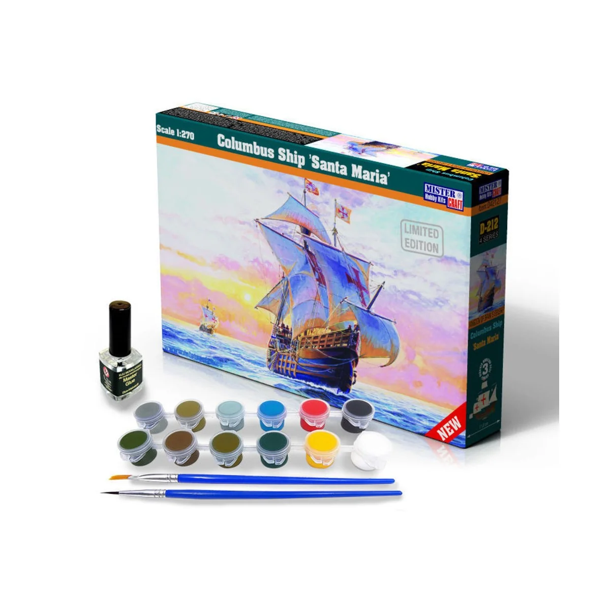 Columbus Ship Santa Maria SUPER SET, 1/270 - Mistercraft SD-212