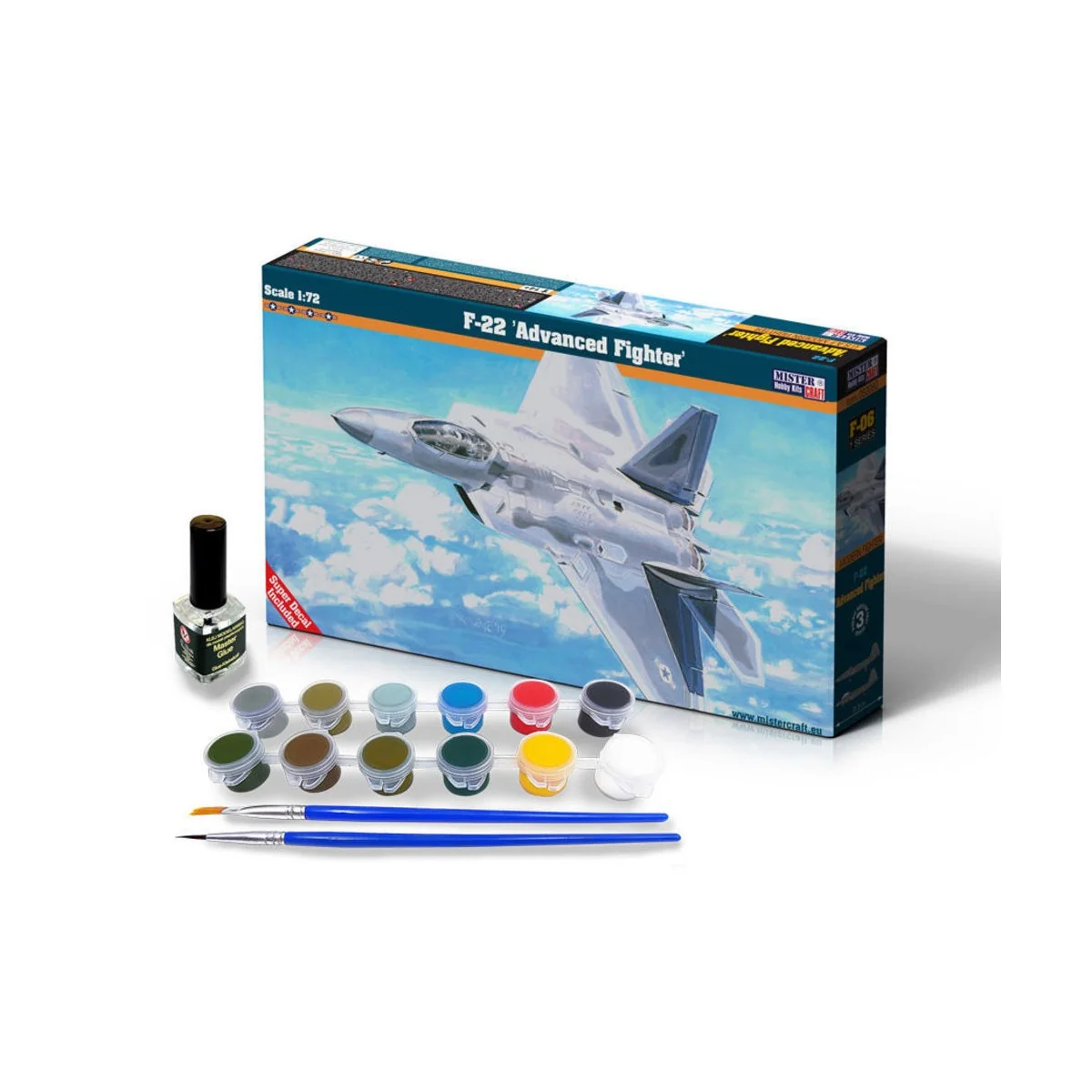 F-22 Advanced Fighter SUPER SET, 1/72 - Mistercraft SF-06 F-22 Advanced Fighter SUPER SET, 1/72 - Mistercraft SF-06