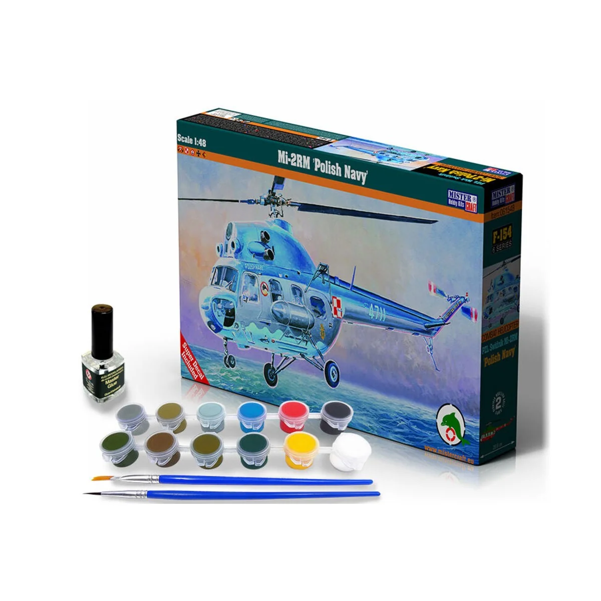 4 Mi-2 RM Polish Navy, START SET, 1/48 - Mistercraft SF-154 4 Mi-2 RM Polish Navy, START SET, 1/48 - Mistercraft SF-154