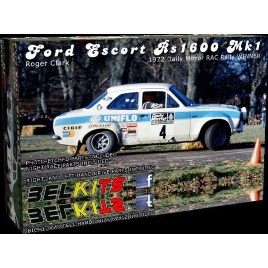 Ford Escort Rs1600 Mk.1 Clark RAC 1972, 1/24 - BELKITS BEL007