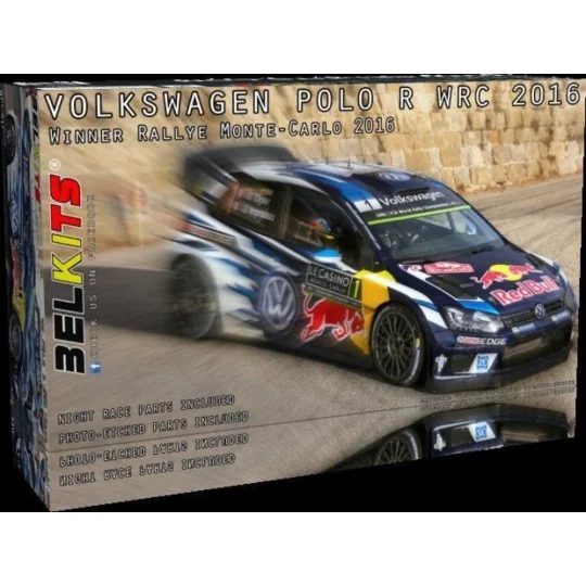 VW POLO R WRC Monte Carlo 2016, 1/24 - BELKITS BEL011 VW POLO R WRC Monte Carlo 2016, 1/24 - BELKITS BEL011