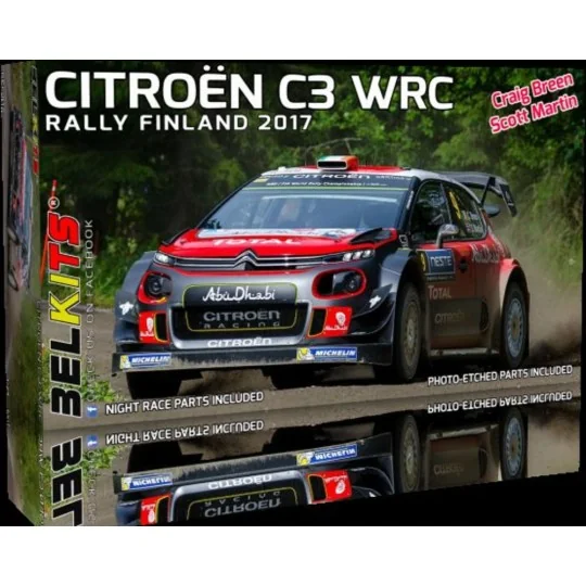 Citroen C3 Breen Rally Finland 2017, 1/24 - BELKITS BEL018 Citroen C3 Breen Rally Finland 2017, 1/24 - BELKITS BEL018
