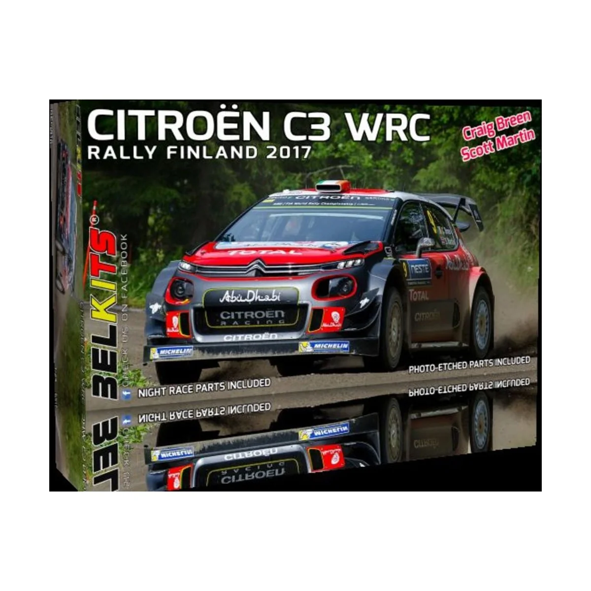 Citroen C3 Breen Rally Finland 2017, 1/24 - BELKITS BEL018 Citroen C3 Breen Rally Finland 2017, 1/24 - BELKITS BEL018