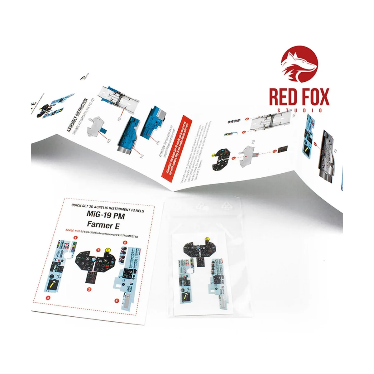 1/32 MiG-19 PM Farmer E (for Trumpeter kit), 1/32 - Red Fox Studio ...