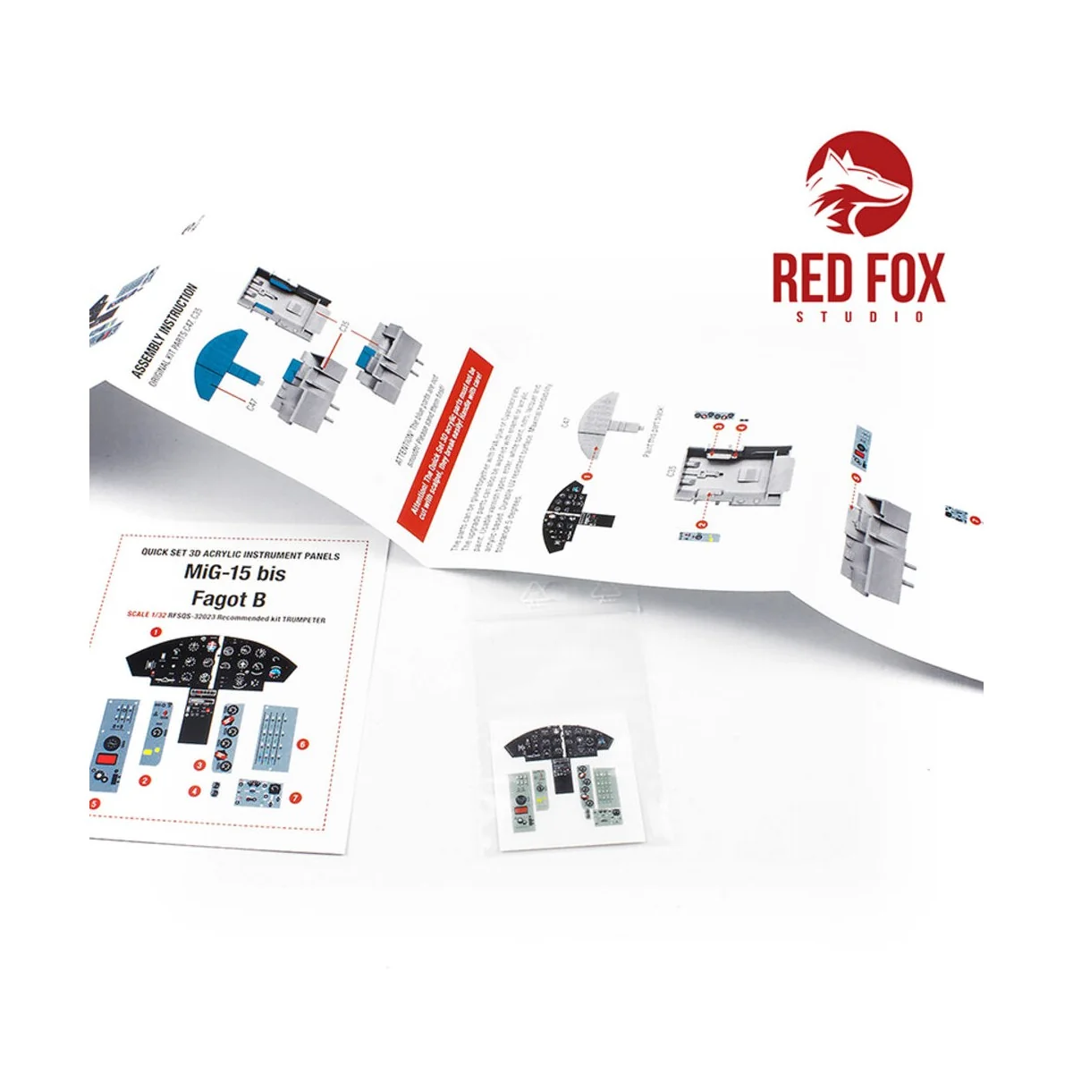 1/32 MiG-15 bis Fagot B (for Trumpeter kit) - Red Fox Studio RFSQS-...