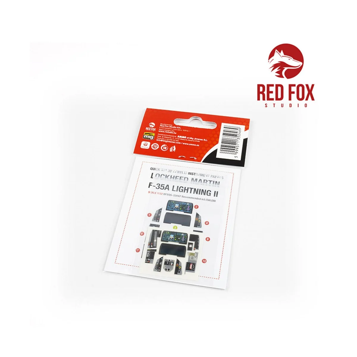 1/32 F-35A Lightning II (for Italeri/Academy kit), 1/32 - Red Fox S...