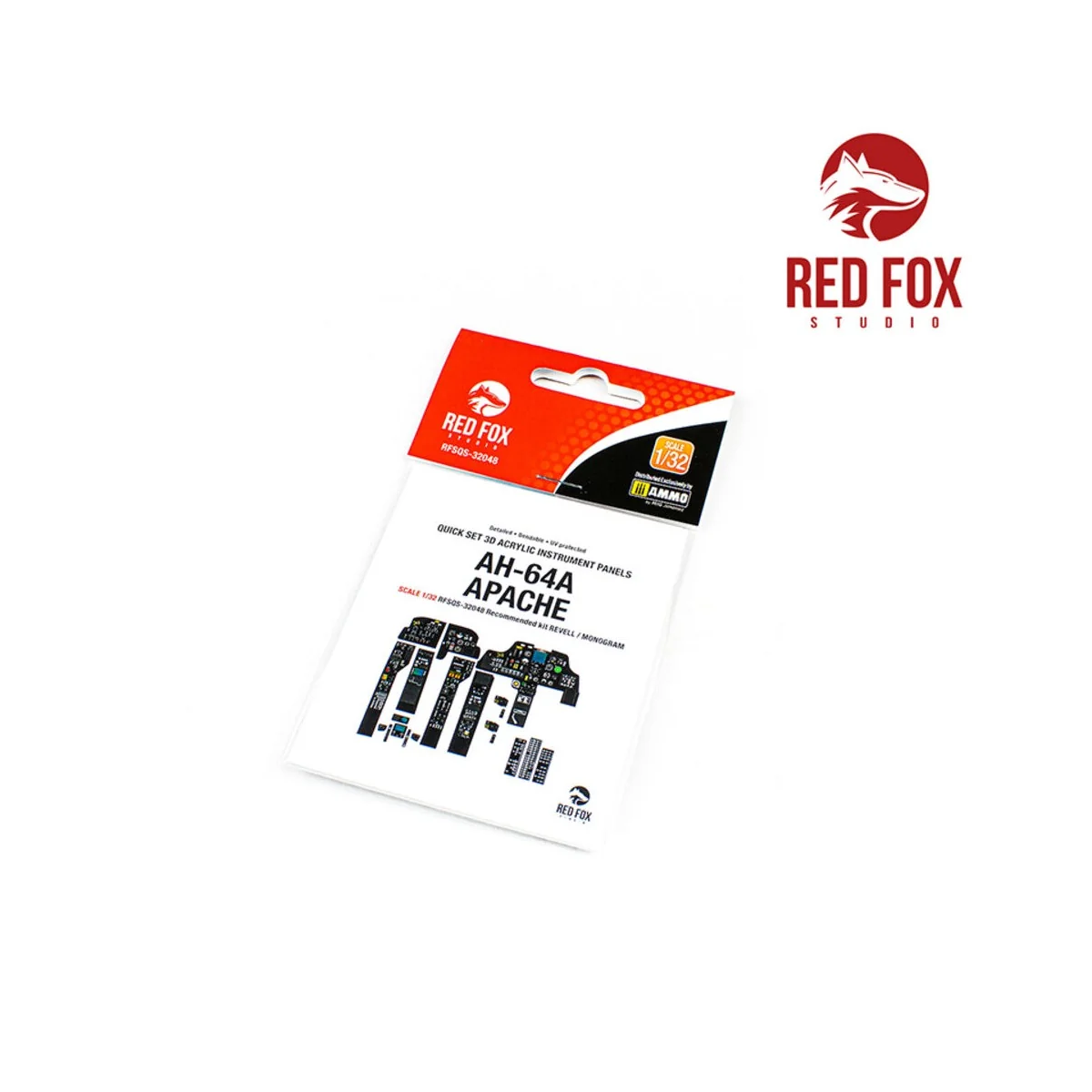 1/32 AH-64A Apache (for Revell Kit) - Red Fox Studio RFSQS-32048