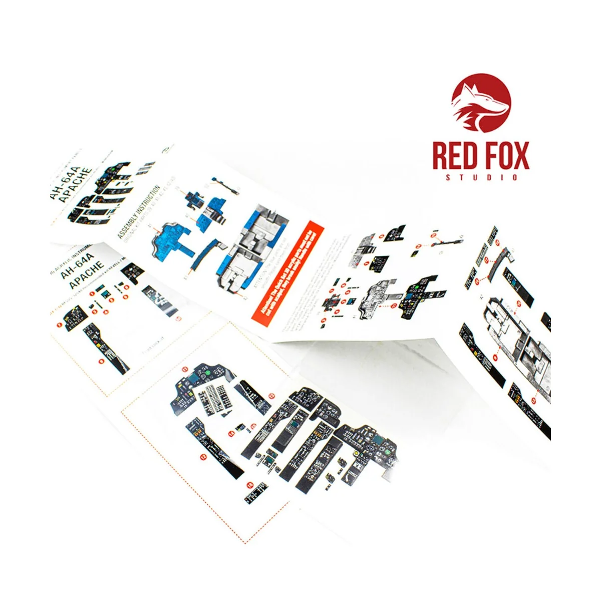 1/32 AH-64A Apache (for Revell Kit) - Red Fox Studio RFSQS-32048