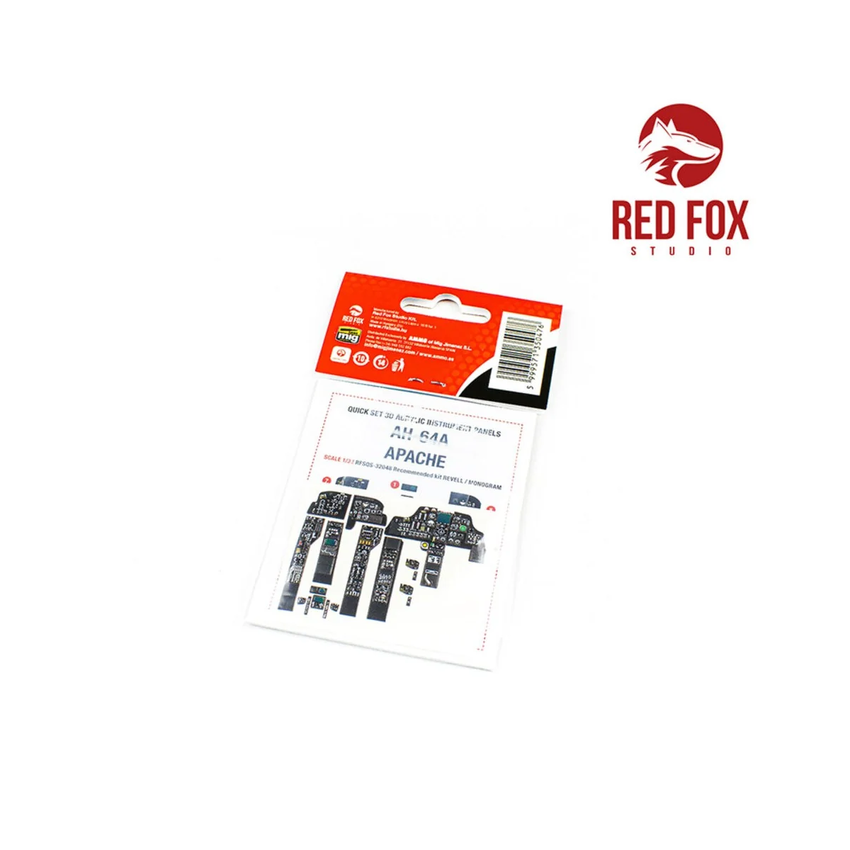 1/32 AH-64A Apache (for Revell Kit) - Red Fox Studio RFSQS-32048