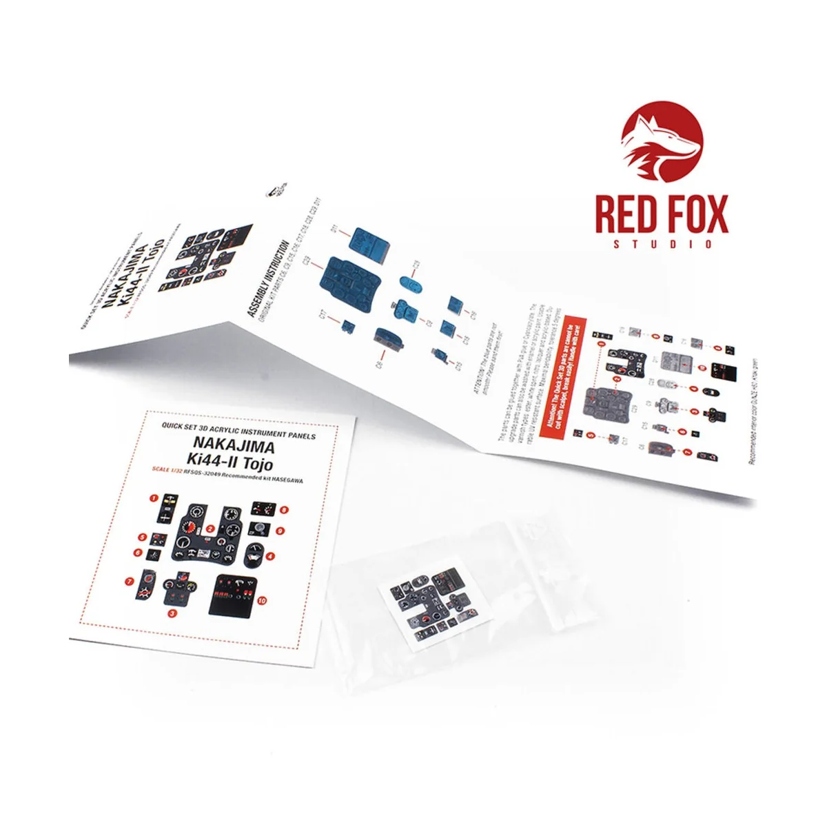 1/32 Nakajima Ki44-II Tojo (for Hasegawa kit), 1/32 - Red Fox Studi...