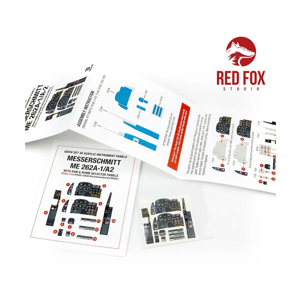 1/32 Messerschmitt Me 262A-1/A-2 with R4M & Bomb selector (for Reve...
