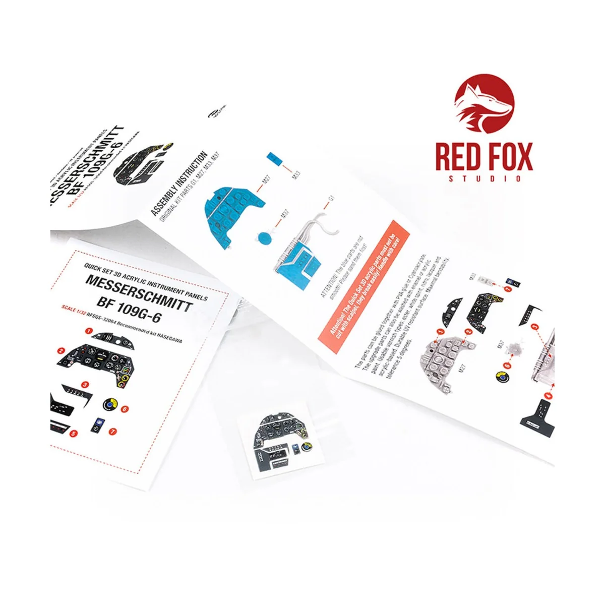 1/32 Messerschmitt Bf 109G-6 (for Hasegawa kit) - Red Fox Studio RF...