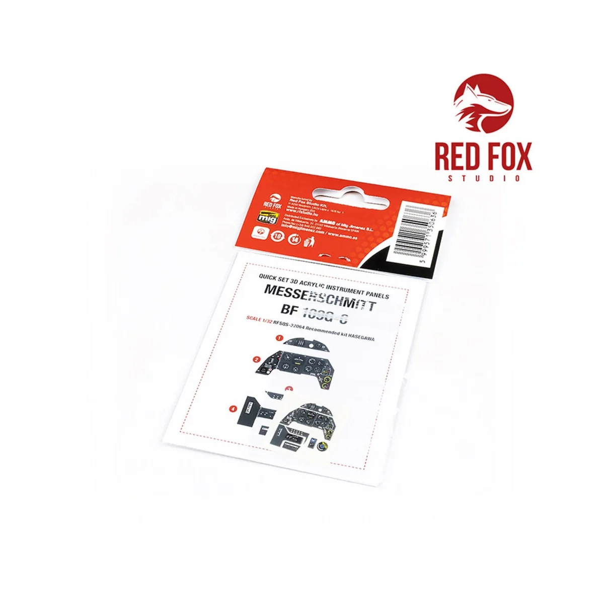 1/32 Messerschmitt Bf 109G-6 (for Hasegawa kit), 1/32 - Red Fox Stu...