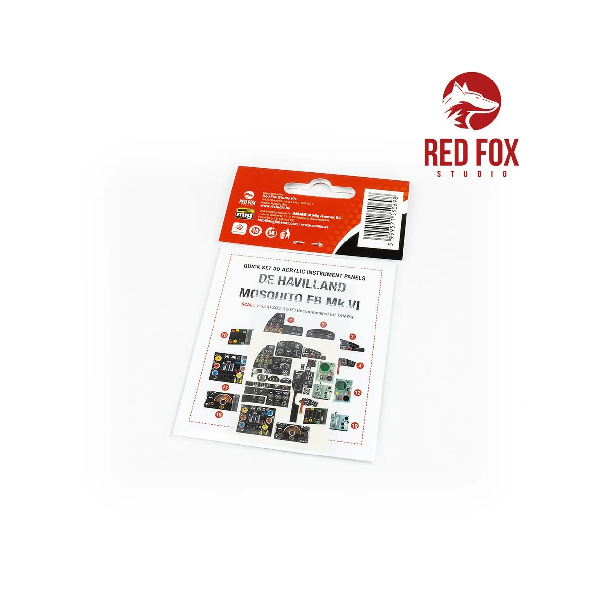 1/32 De Havilland Mosquito FB Mk.VI (for Tamiya kit) - Red Fox Stud...