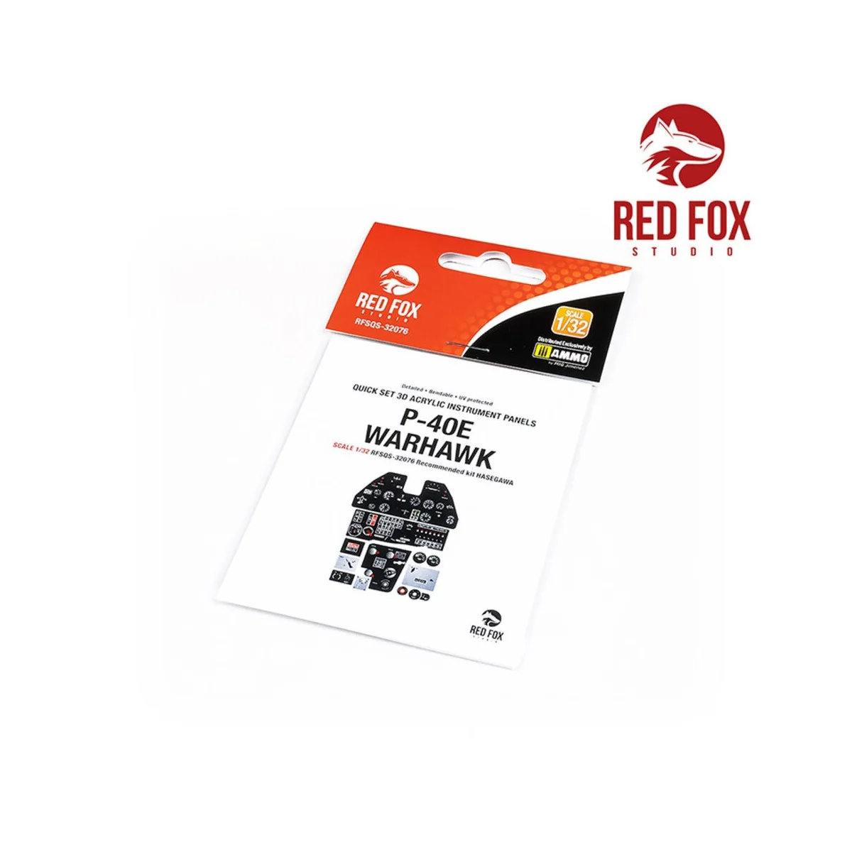 1/32 P-40E Warhawk (for Hasegawa kit) - Red Fox Studio RFSQS-32076