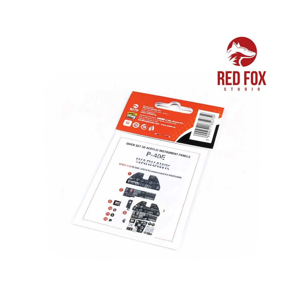 1/32 P-40E Warhawk (for Hasegawa kit), 1/32 - Red Fox Studio RFSQS-...