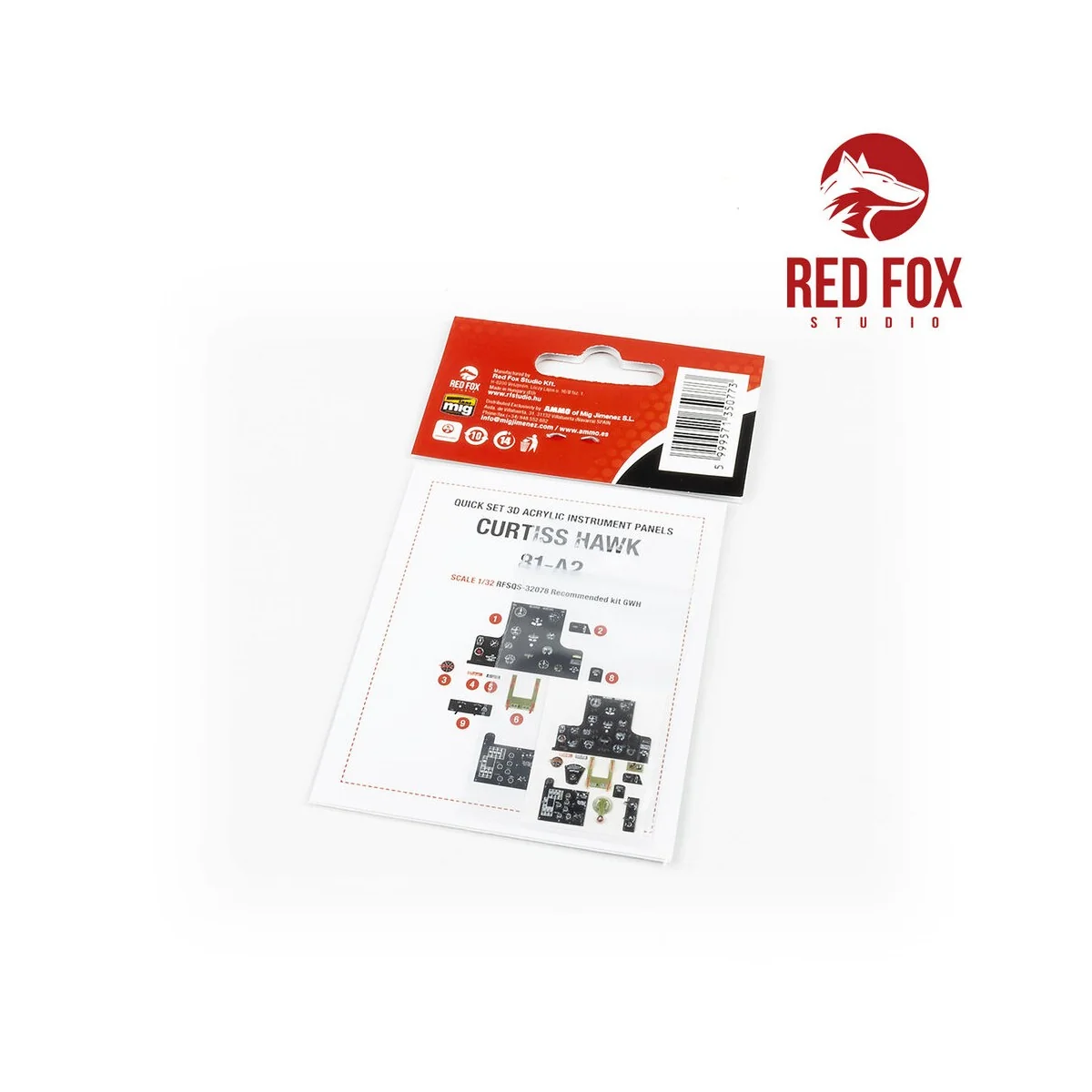 1/32 Curtis Hawk 81-A2 (for GWH kit), 1/32 - Red Fox Studio RFSQS-3...