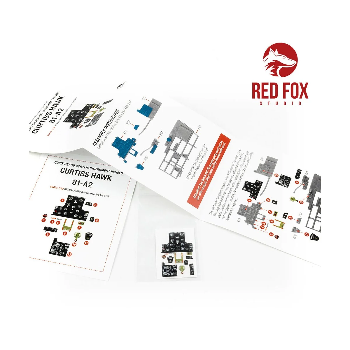 1/32 Curtis Hawk 81-A2 (for GWH kit), 1/32 - Red Fox Studio RFSQS-3...