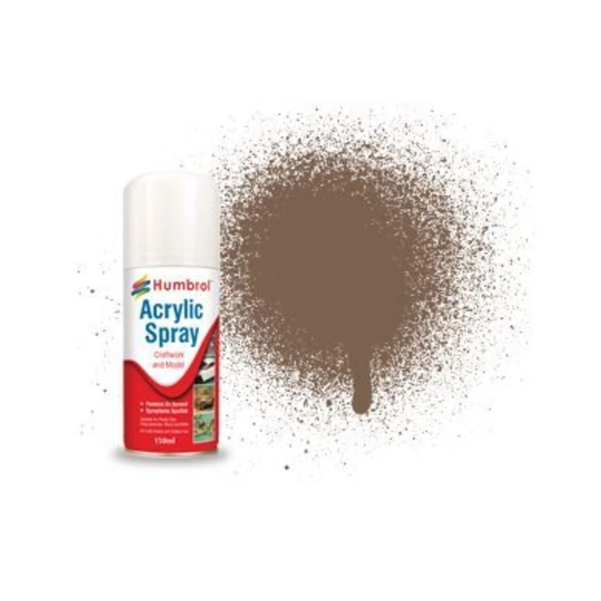 HUMBROL ACRYLIC HOBBY SPRAY 150ML No 29 Dark Brown - Humbrol AD6029