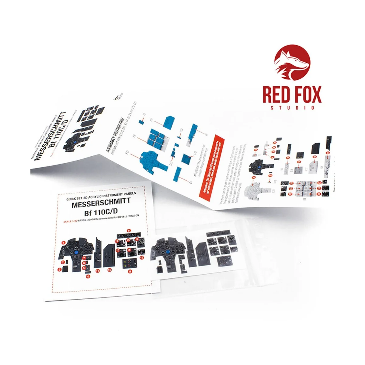 1/32 Messerschmitt Bf110 C/D (for Revell / Dragon kit) - Red Fox St...