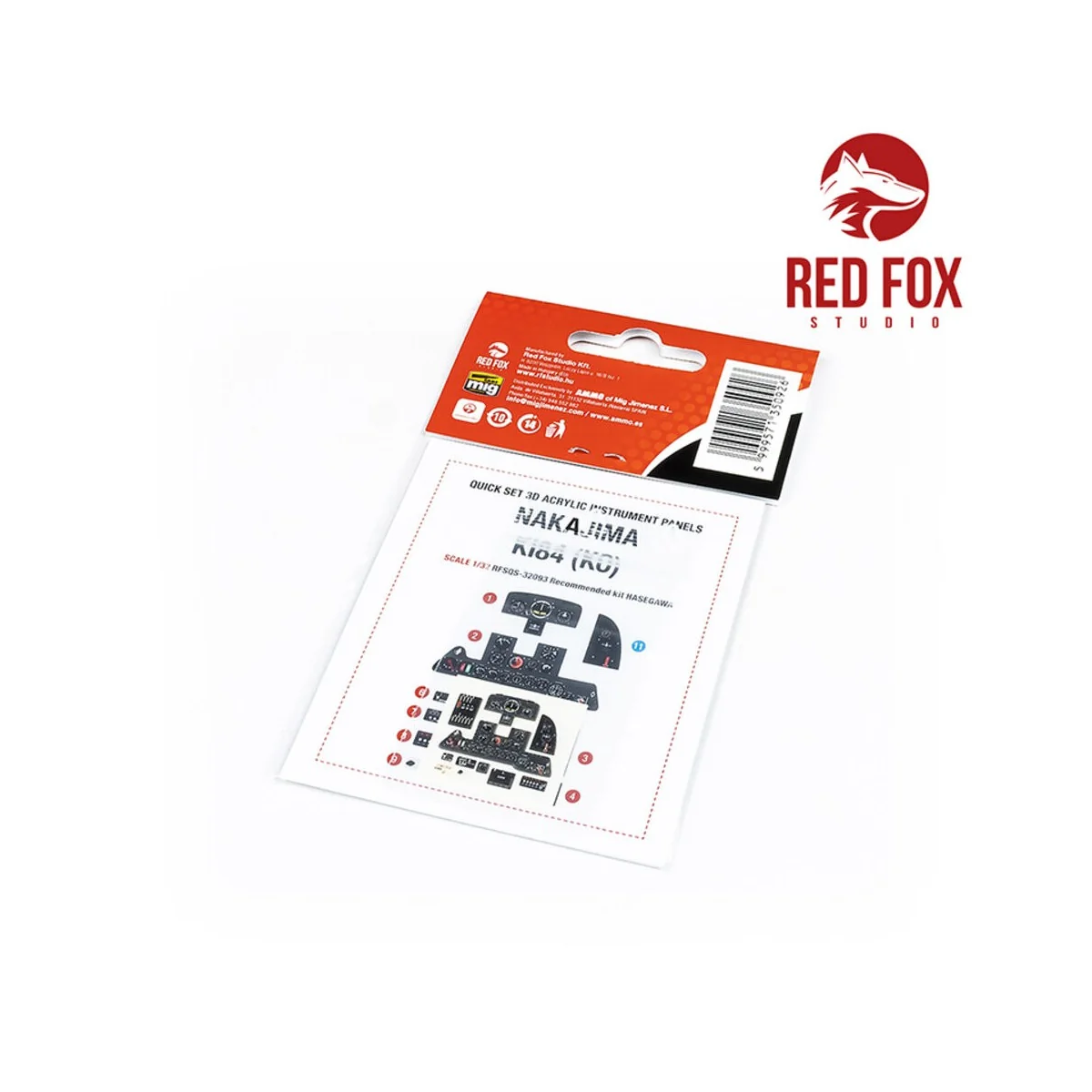 1/32 Nakajima Ki84 (KO) (for Hasegawa kit) - Red Fox Studio RFSQS-3...