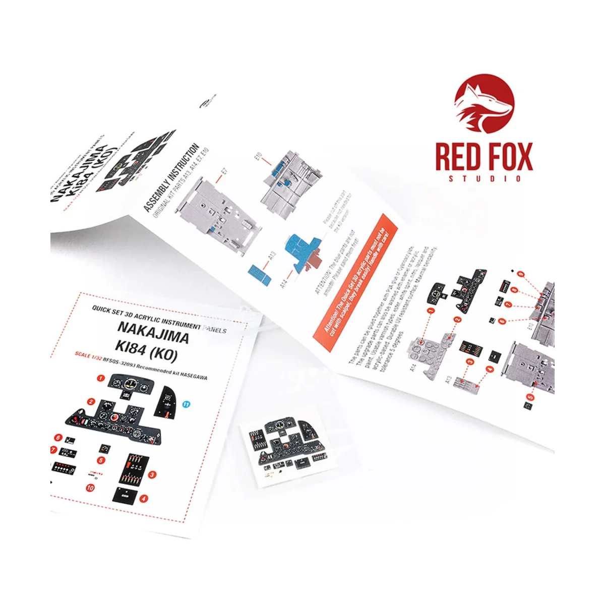 1/32 Nakajima Ki84 (KO) (for Hasegawa kit), 1/32 - Red Fox Studio R...
