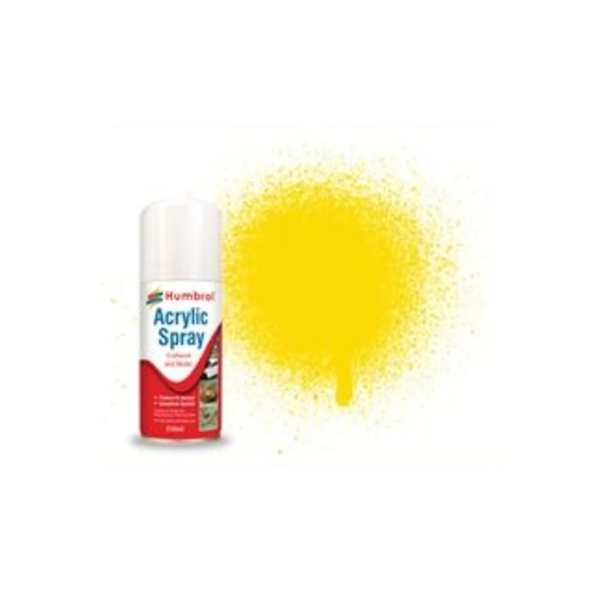 HUMBROL ACRYLIC HOBBY SPRAY 150ML No 69 Yellow - Humbrol AD6069 HUMBROL ACRYLIC HOBBY SPRAY 150ML No 69 Yellow - Humbrol AD6069