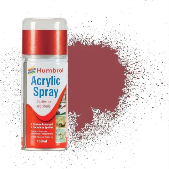 ACRYLIC HOBBY SPRAYS 150ML No 73 Matt Wine red Oxide - Modellers Sp...