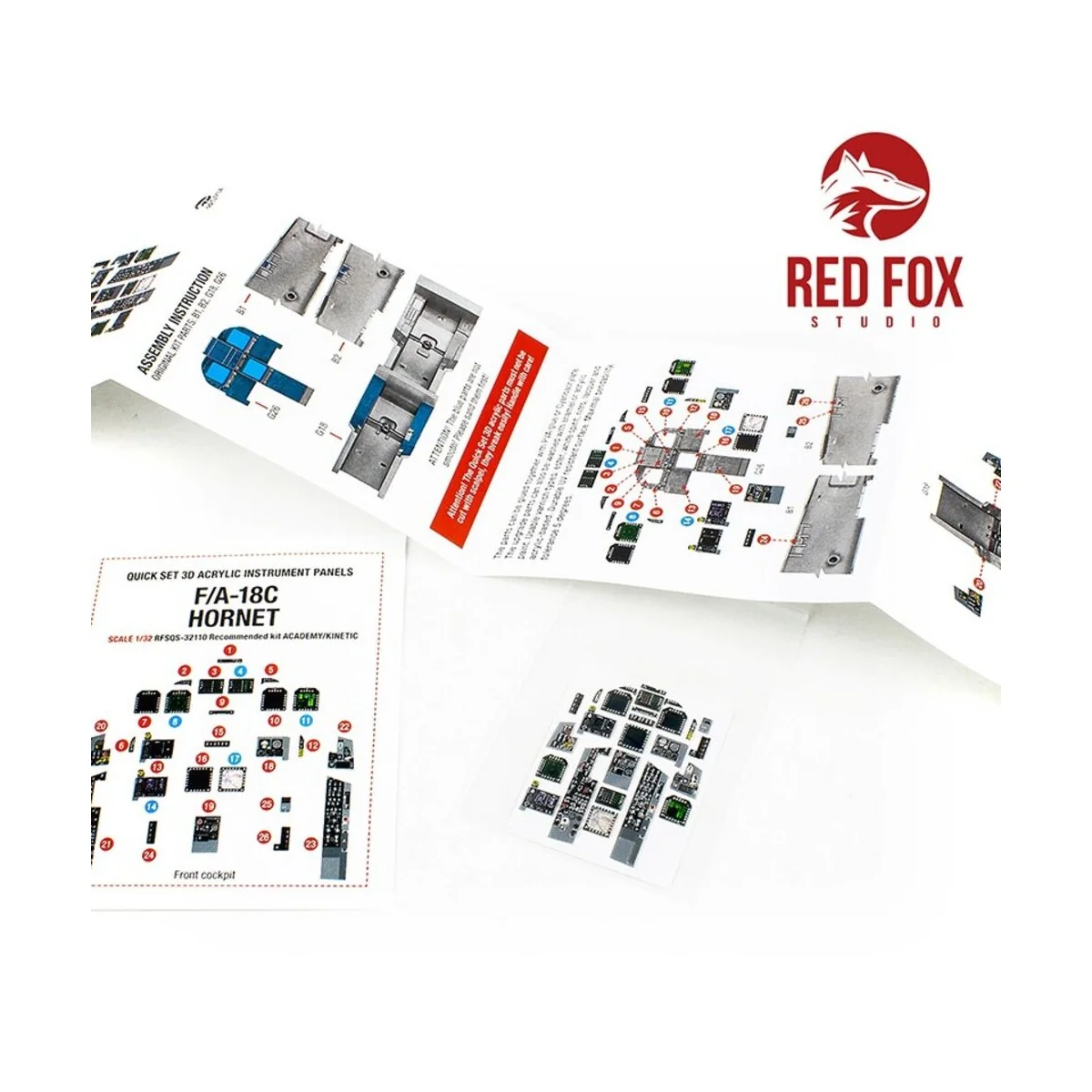 1/32 F/A-18C Hornet (for Academy/Kinetic kit), 1/32 - Red Fox Studi...