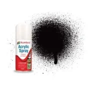 HUMBROL ACRYLIC HOBBY SPRAY 150ML No 85 Black Satin - Humbrol AD6085
