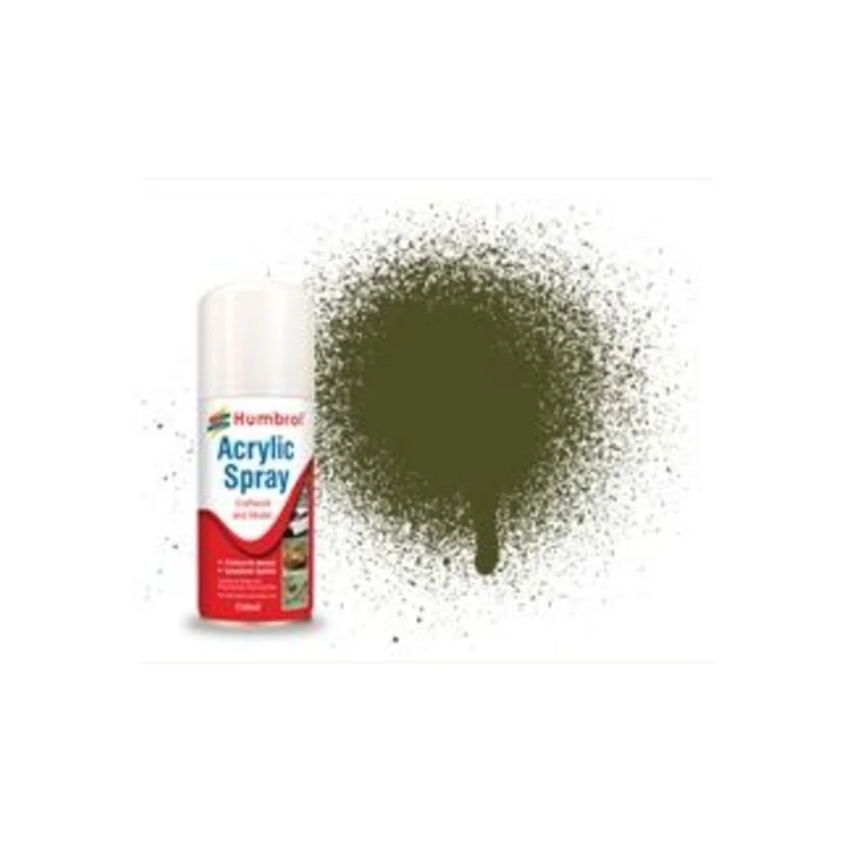 HUMBROL ACRYLIC HOBBY SPRAY 150ML No 155 Olive Drab Matt - Humbrol ...