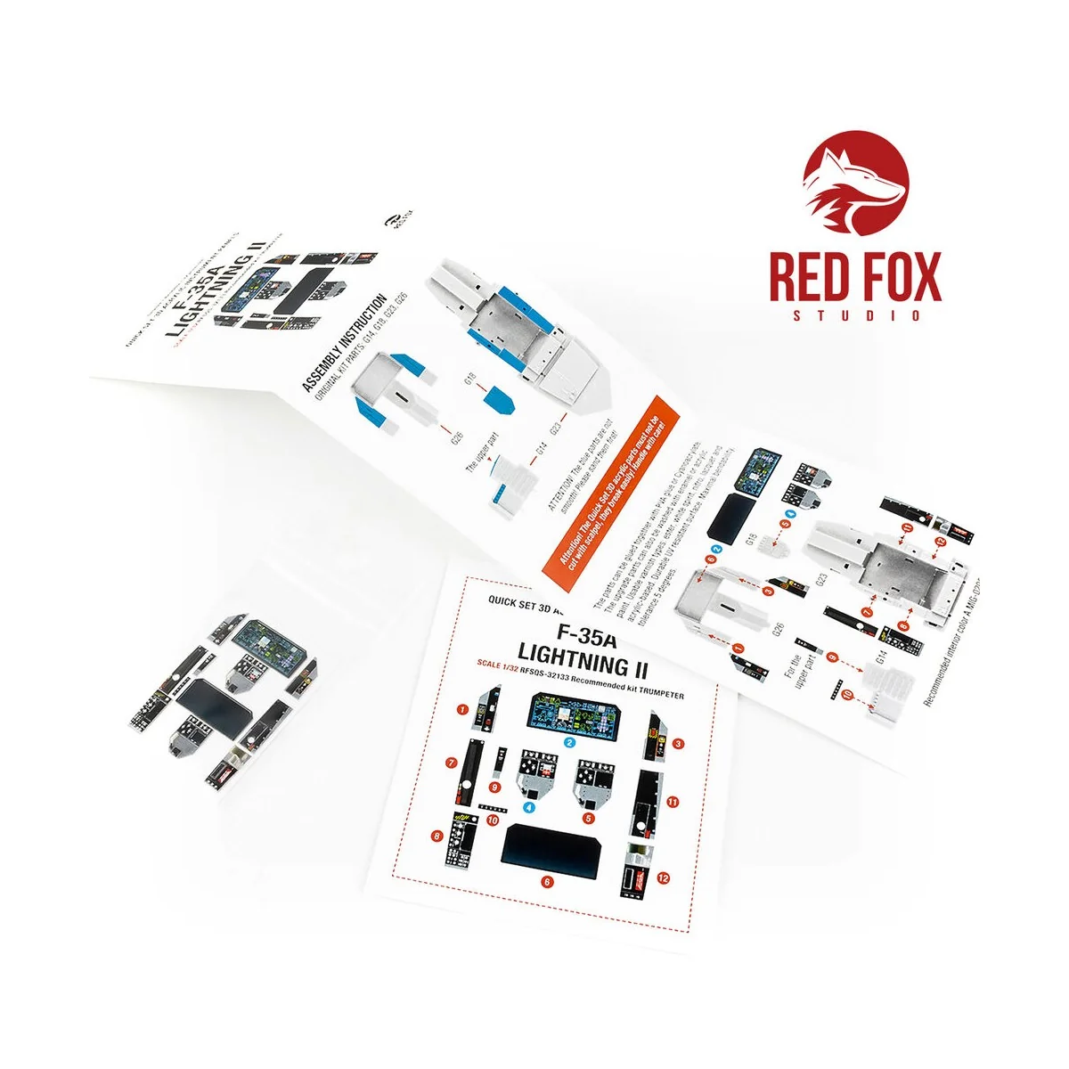 1/32 F-35A Lightning II (for Trumpeter kit) - Red Fox Studio RFSQS-...