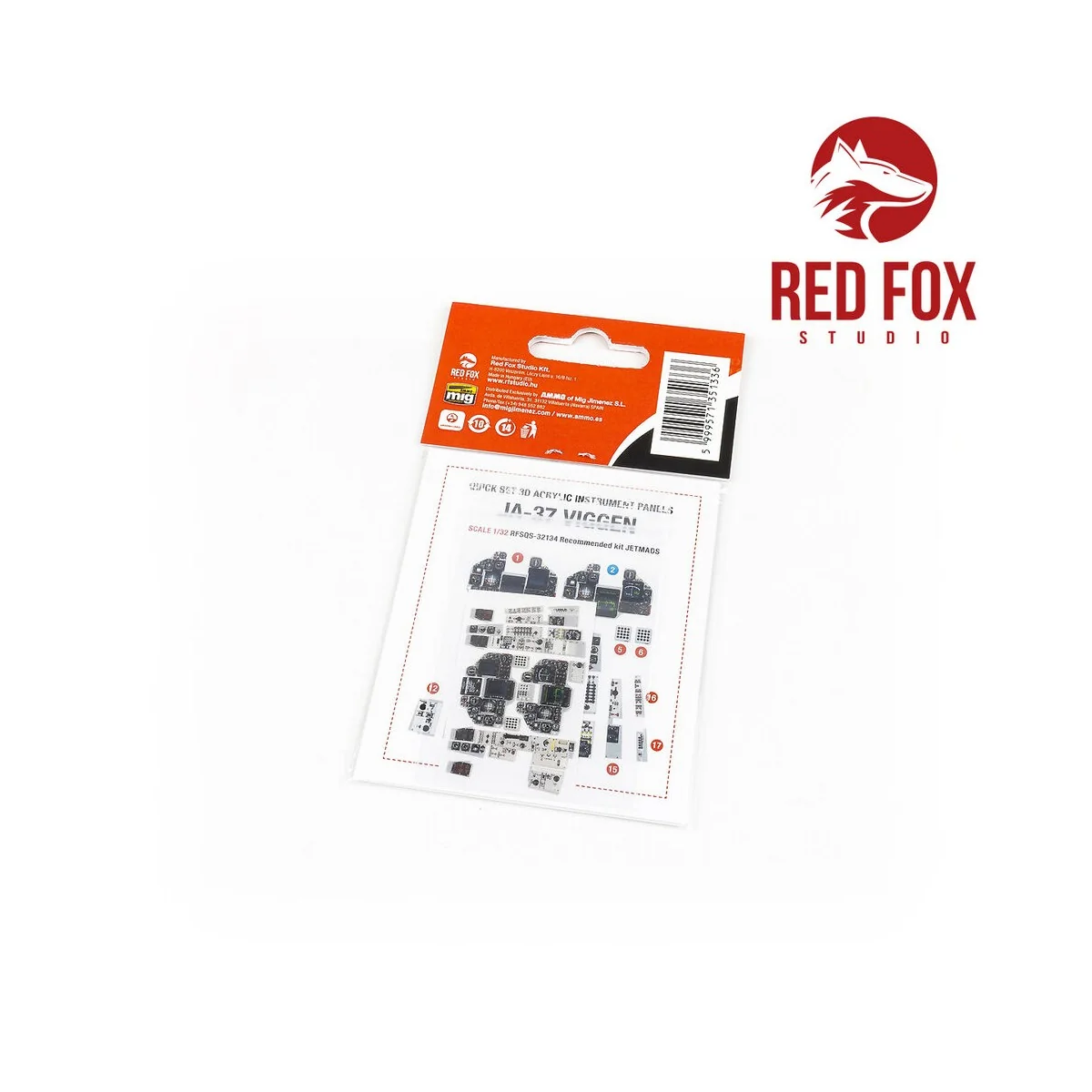 1/32 Saab JA-37 Viggen (for Jetmads kit) - Red Fox Studio RFSQS-32134