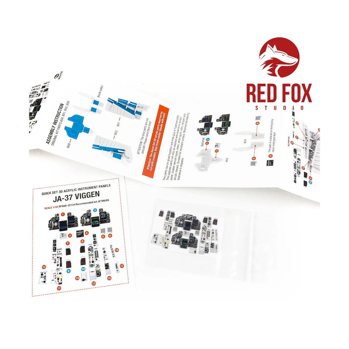 1/32 Saab JA-37 Viggen (for Jetmads kit), 1/32 - Red Fox Studio RFS...