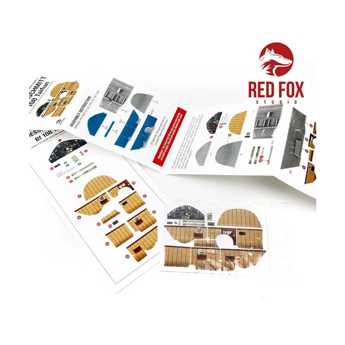 1/32 Bf 108 Taifun Updated (Full Interior) (for Eduard kit) - Red F...