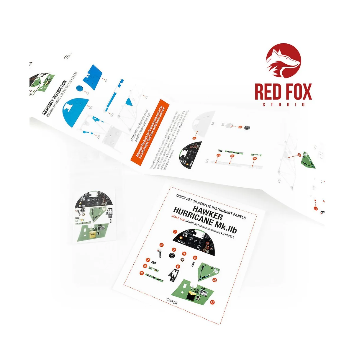 1/32 Hawker Hurricane Mk Iib (for Revell kit) - Red Fox Studio RFSQ...