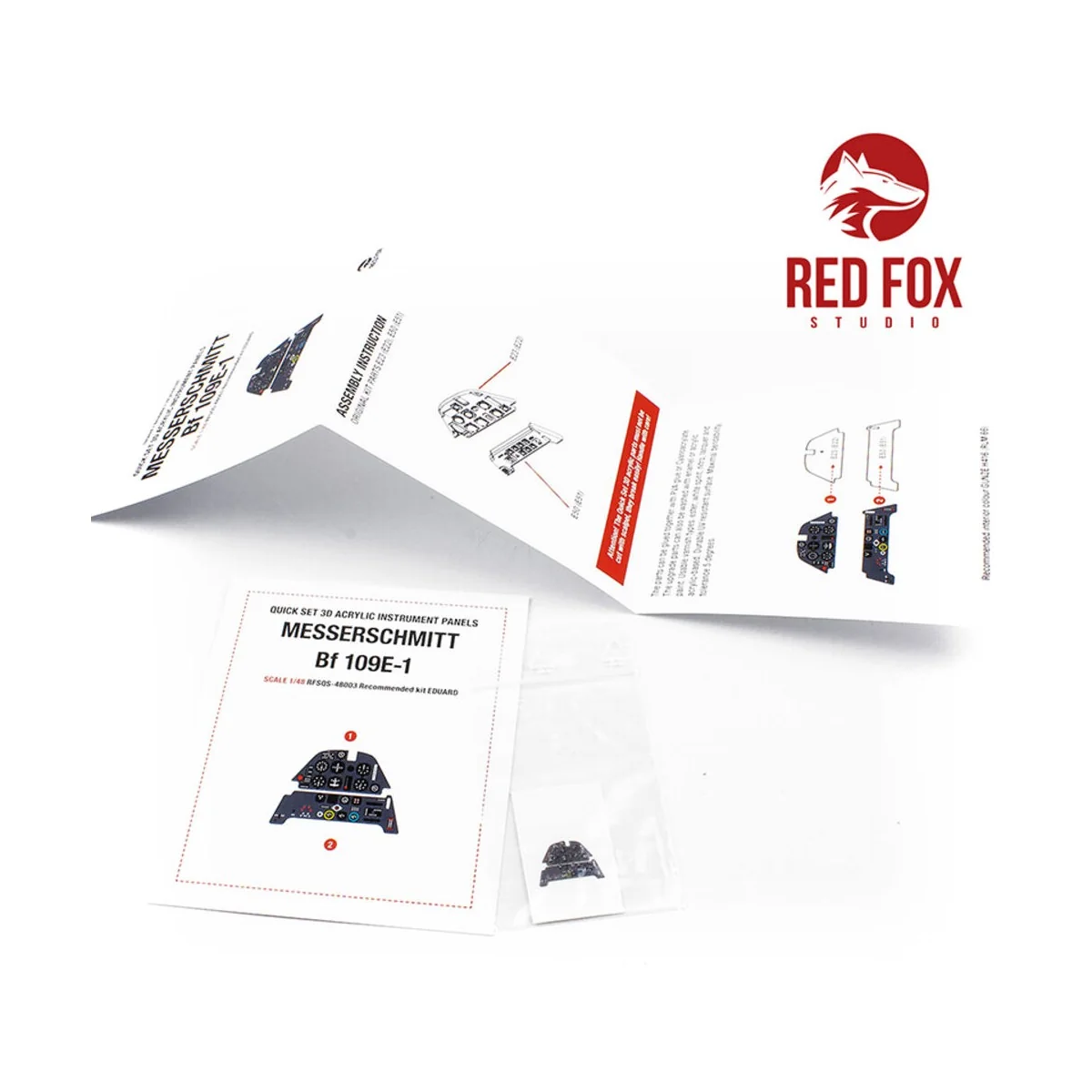 1/48 Messerschmitt Bf 109E-1 (for Eduard kit), 1/48 - Red Fox Studi...