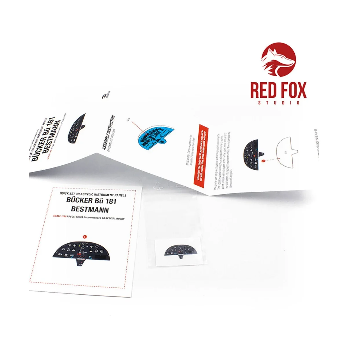 1/48 Bücker Bü-181 Bestmann (for Special Hobby kit) - Red Fox Studi...
