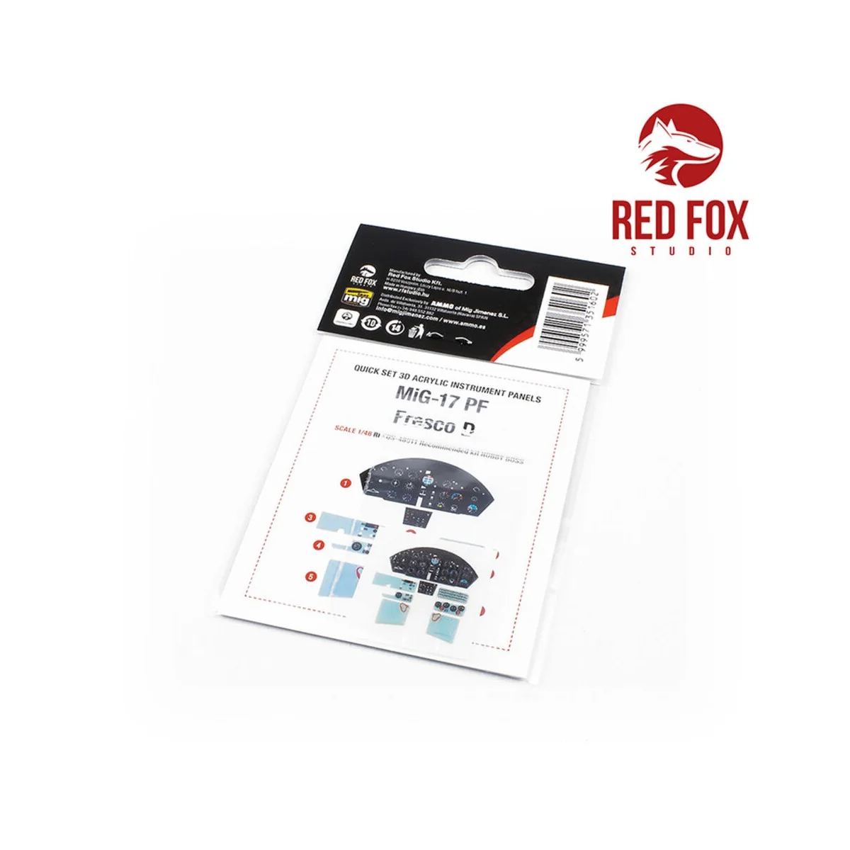 1/48 MiG-17 PF Fresco D (for Hobby Boss  kit) - Red Fox Studio RFSQ...