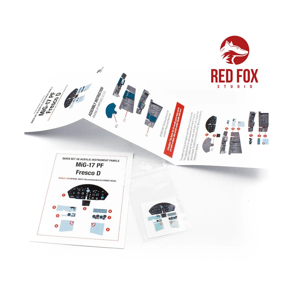 1/48 MiG-17 PF Fresco D (for Hobby Boss kit), 1/48 - Red Fox Studio...